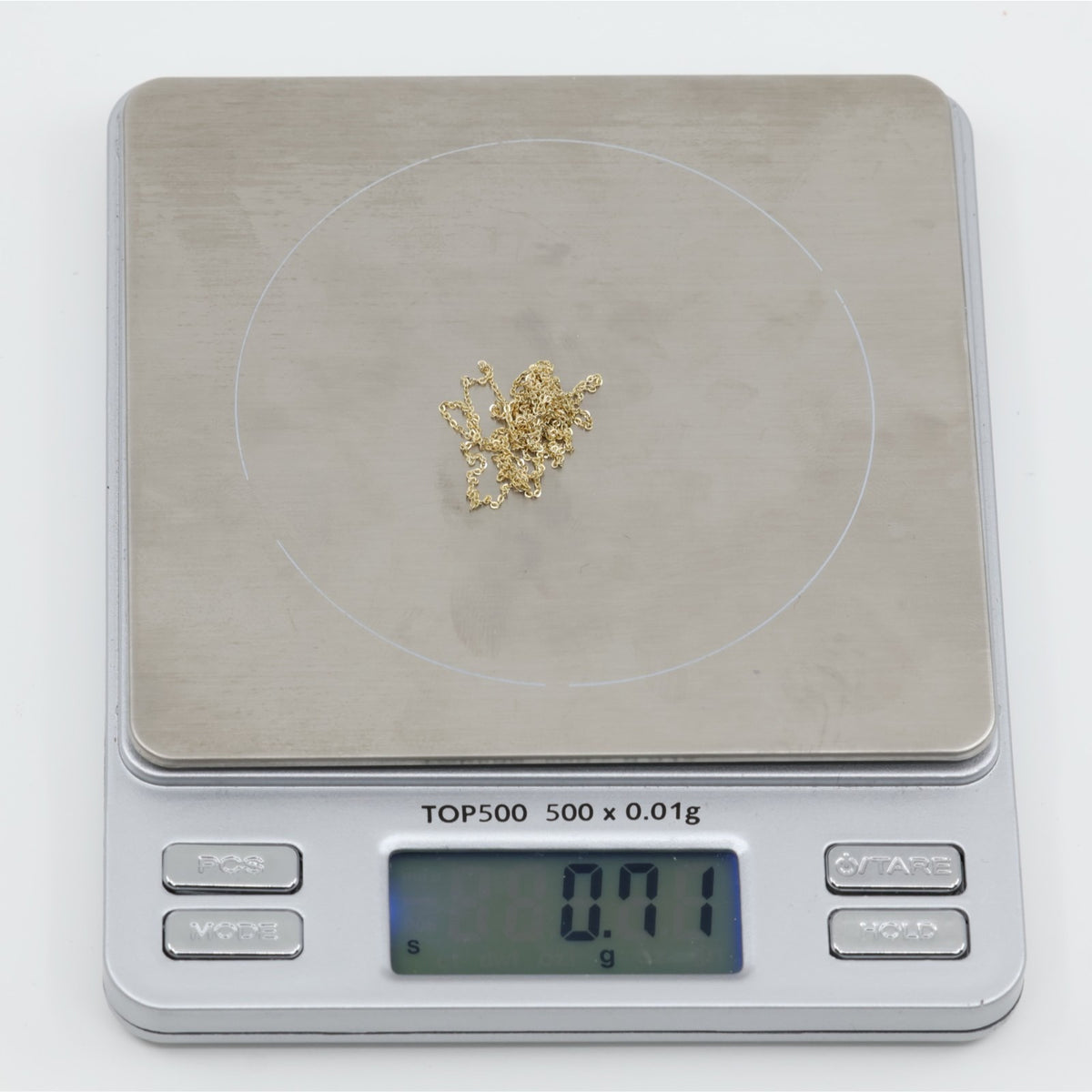 Thin 10K Yellow Gold Cable Link Chain Necklace