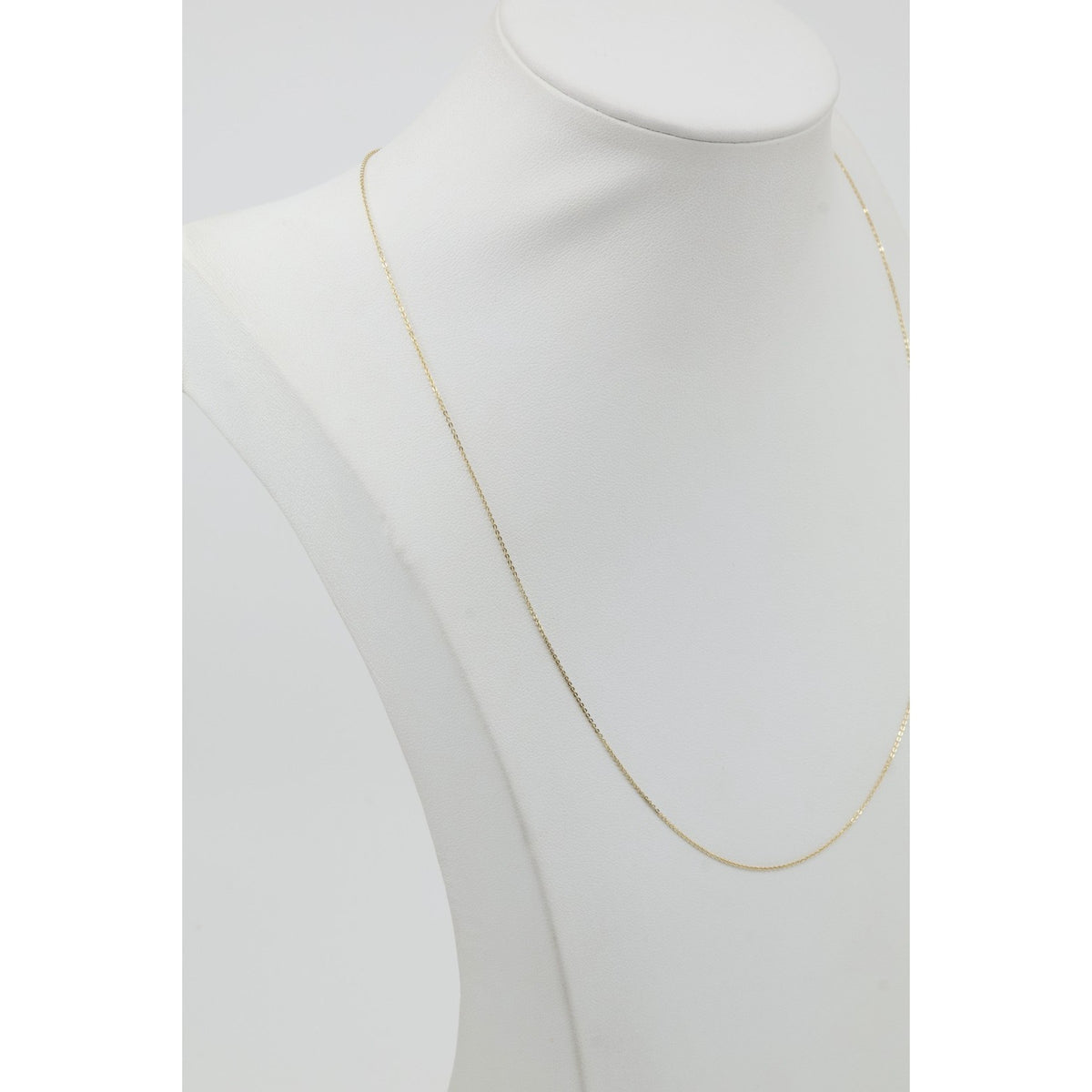 Thin 10K Yellow Gold Cable Link Chain Necklace
