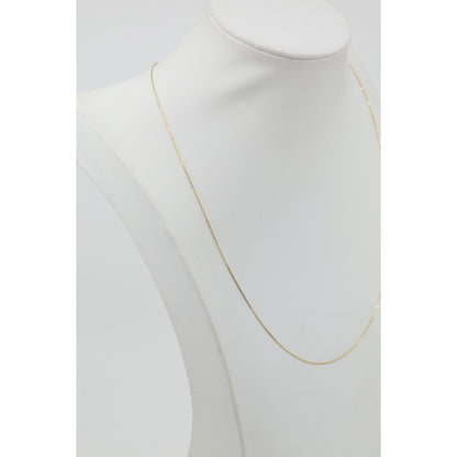 Thin 10K Yellow Gold Cable Link Chain Necklace