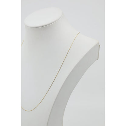 Thin 10K Yellow Gold Cable Link Chain Necklace