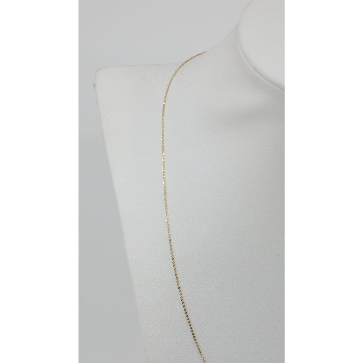 Thin 10K Yellow Gold Cable Link Chain Necklace