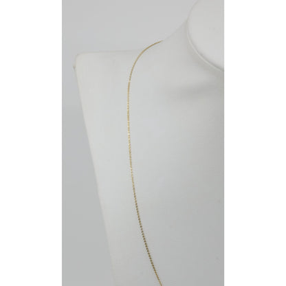 Thin 10K Yellow Gold Cable Link Chain Necklace