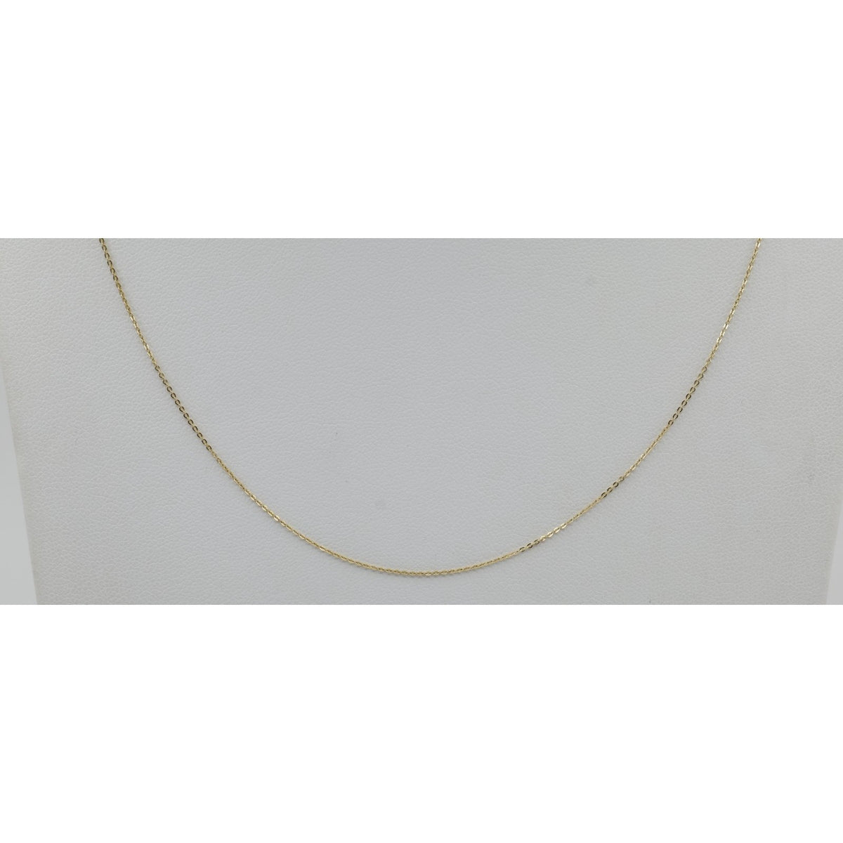 Thin 10K Yellow Gold Cable Link Chain Necklace