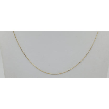 Thin 10K Yellow Gold Cable Link Chain Necklace