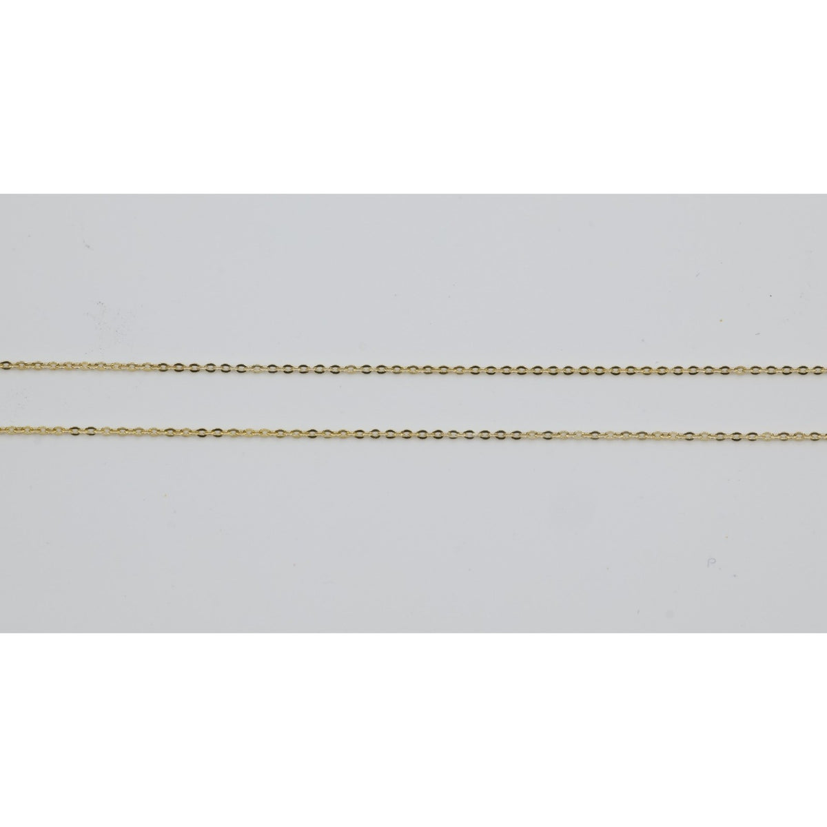Thin 10K Yellow Gold Cable Link Chain Necklace