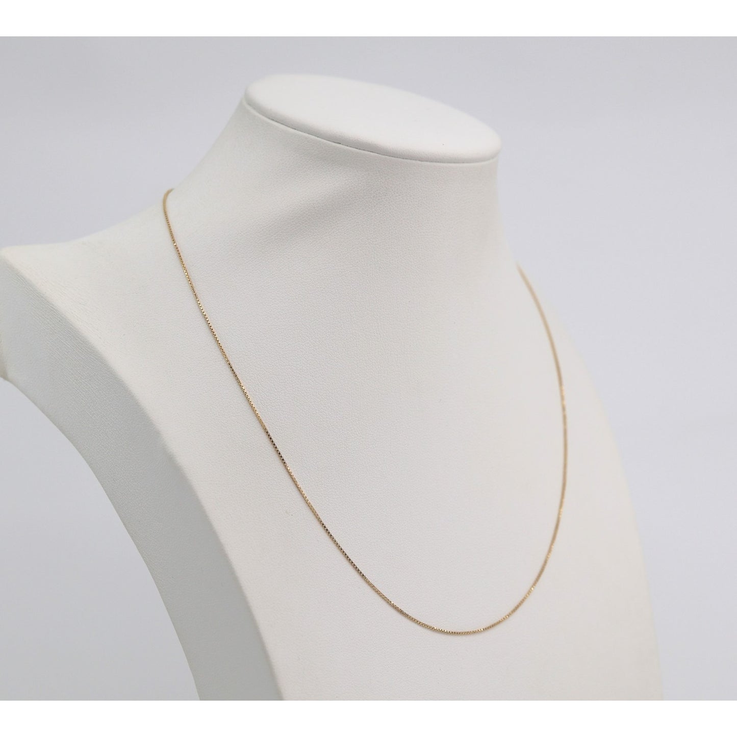 14K Yellow Gold Box Link Chain Necklace