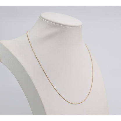 14K Yellow Gold Box Link Chain Necklace
