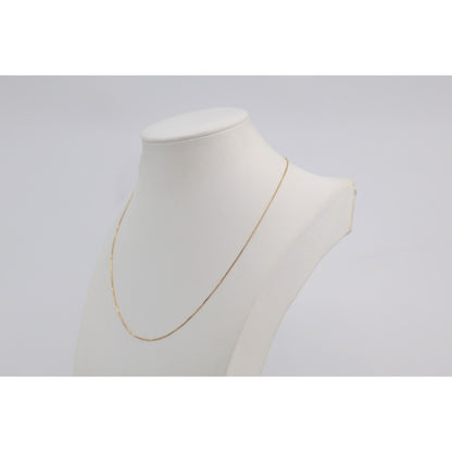 14K Yellow Gold Box Link Chain Necklace