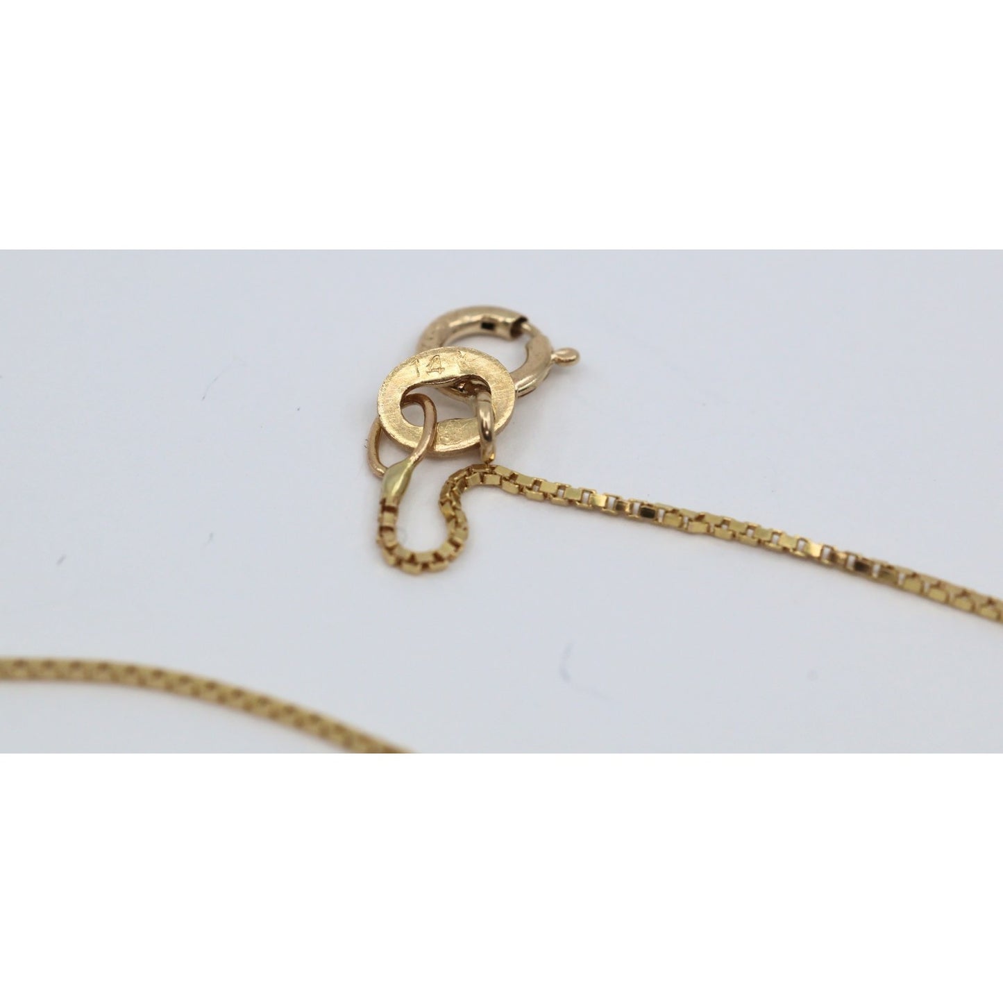 14K Yellow Gold Box Link Chain Necklace