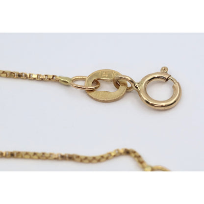 14K Yellow Gold Box Link Chain Necklace