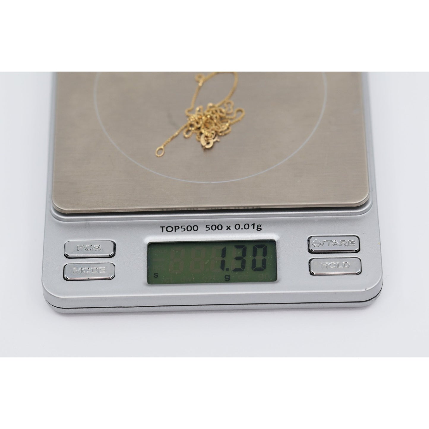 14K Yellow Gold Box Link Chain Necklace
