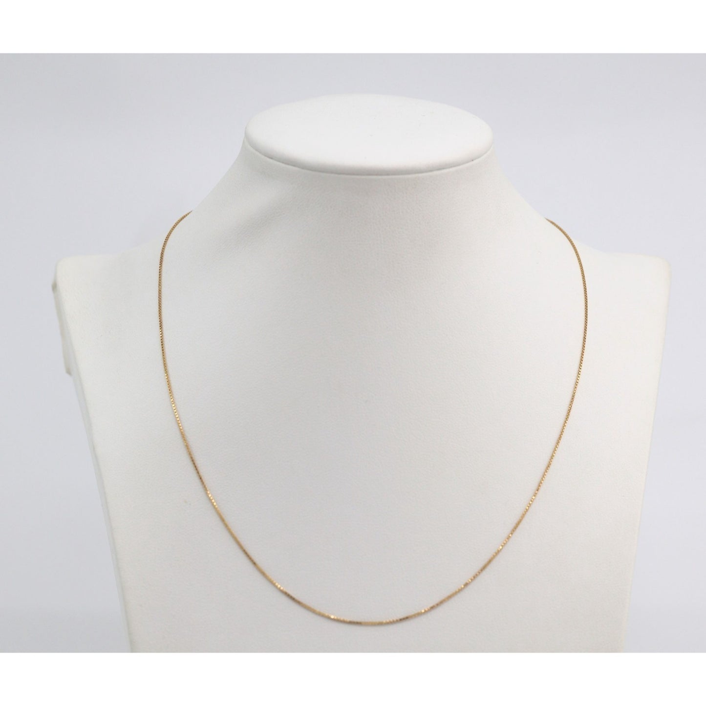 14K Yellow Gold Box Link Chain Necklace