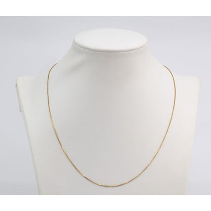 14K Yellow Gold Box Link Chain Necklace