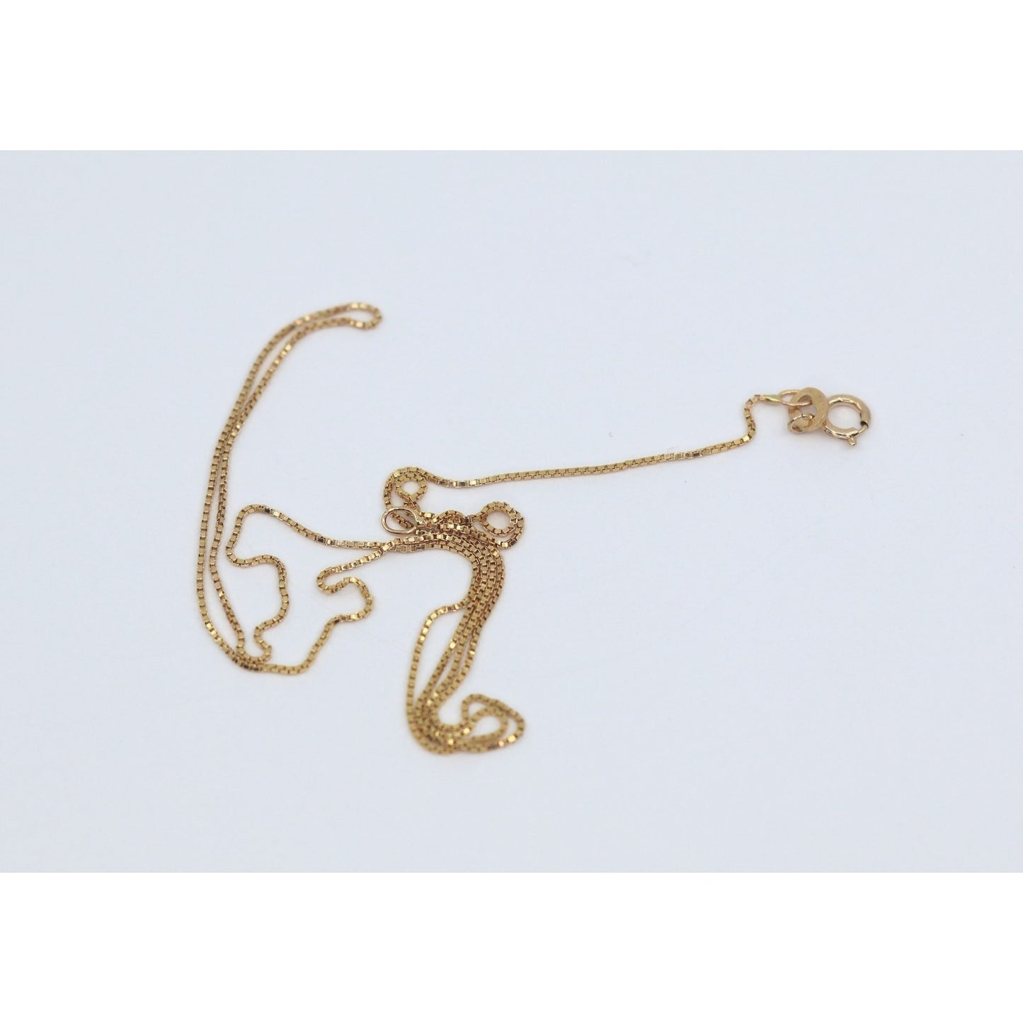 14K Yellow Gold Box Link Chain Necklace