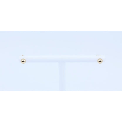 Tiny 14K Yellow Gold Round Bead Ball Stud Earrings