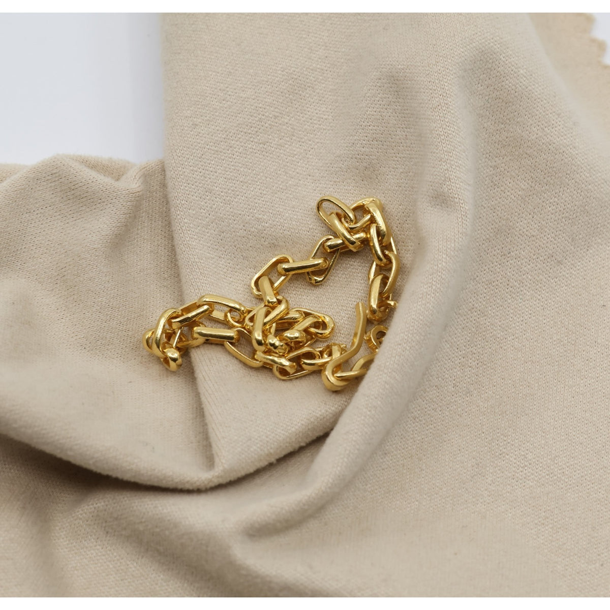 23K Yellow Gold Anchor Link Baby Bracelet