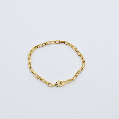 23K Yellow Gold Anchor Link Baby Bracelet