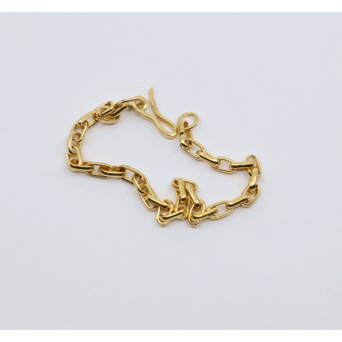 23K Yellow Gold Anchor Link Baby Bracelet