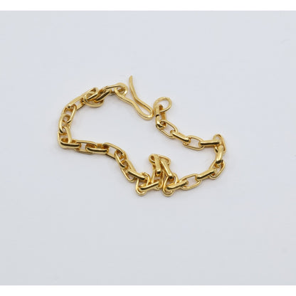 23K Yellow Gold Anchor Link Baby Bracelet