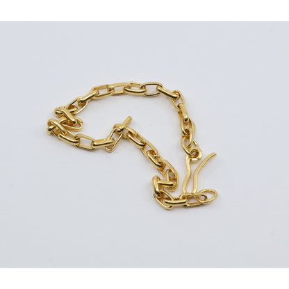 23K Yellow Gold Anchor Link Baby Bracelet