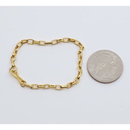 23K Yellow Gold Anchor Link Baby Bracelet