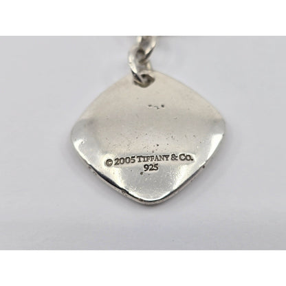 Tiffany & Co 925 Sterling Silver 2005 Cushion Keychain Ring Tag