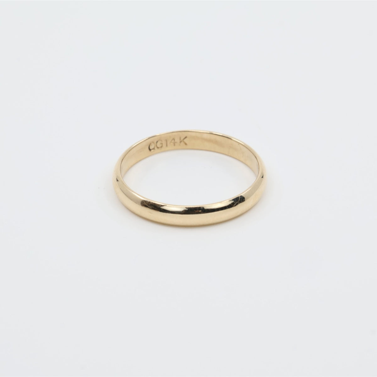 14K Yellow Gold Polished Wedding Band Ring