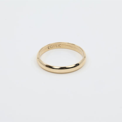 14K Yellow Gold Polished Wedding Band Ring