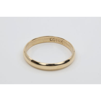 14K Yellow Gold Polished Wedding Band Ring