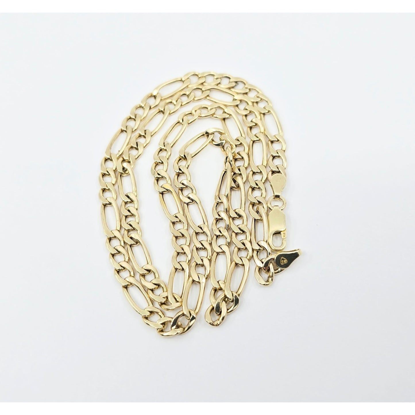 14K Yellow Gold Figaro Link Chain Necklace