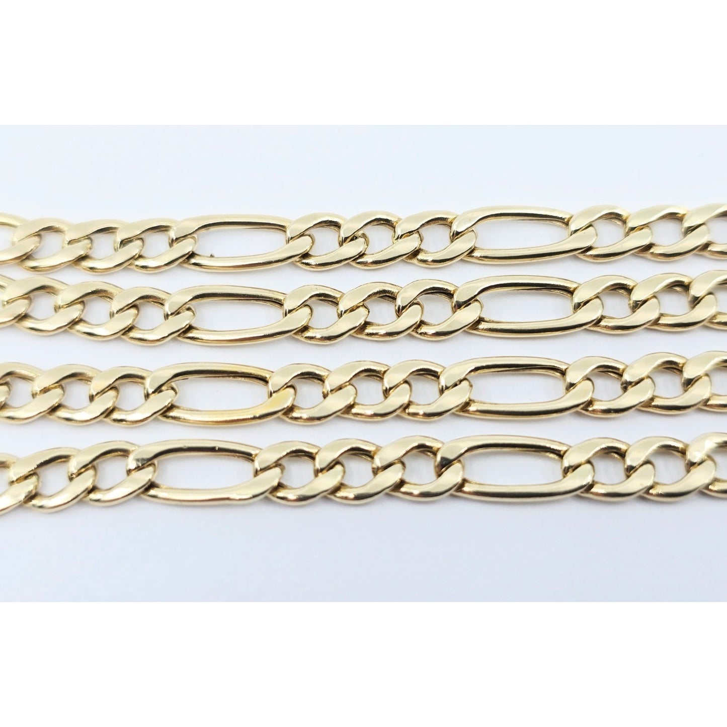 14K Yellow Gold Figaro Link Chain Necklace
