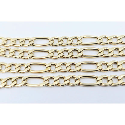 14K Yellow Gold Figaro Link Chain Necklace