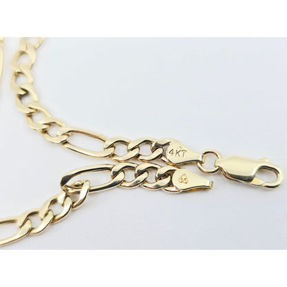 14K Yellow Gold Figaro Link Chain Necklace