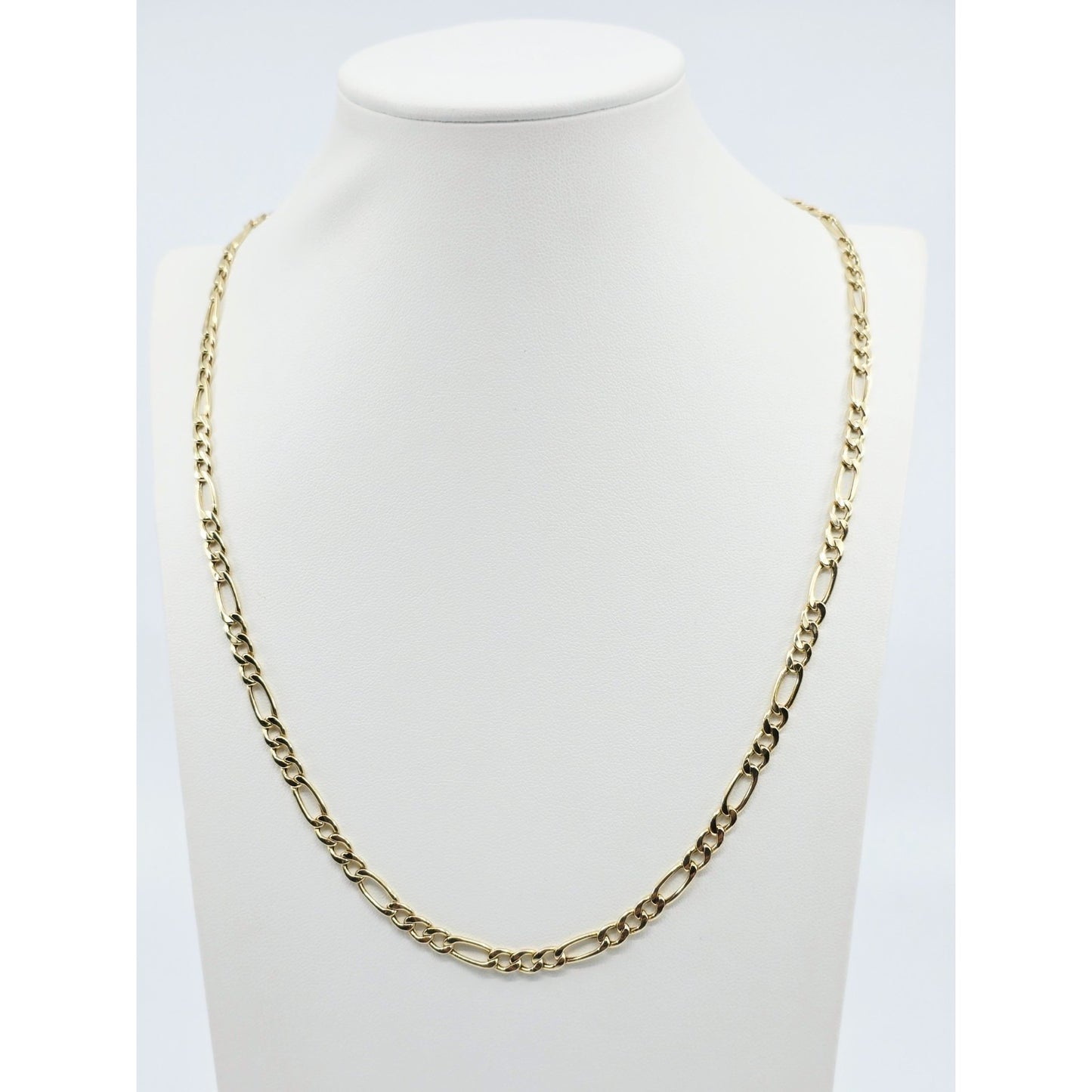14K Yellow Gold Figaro Link Chain Necklace
