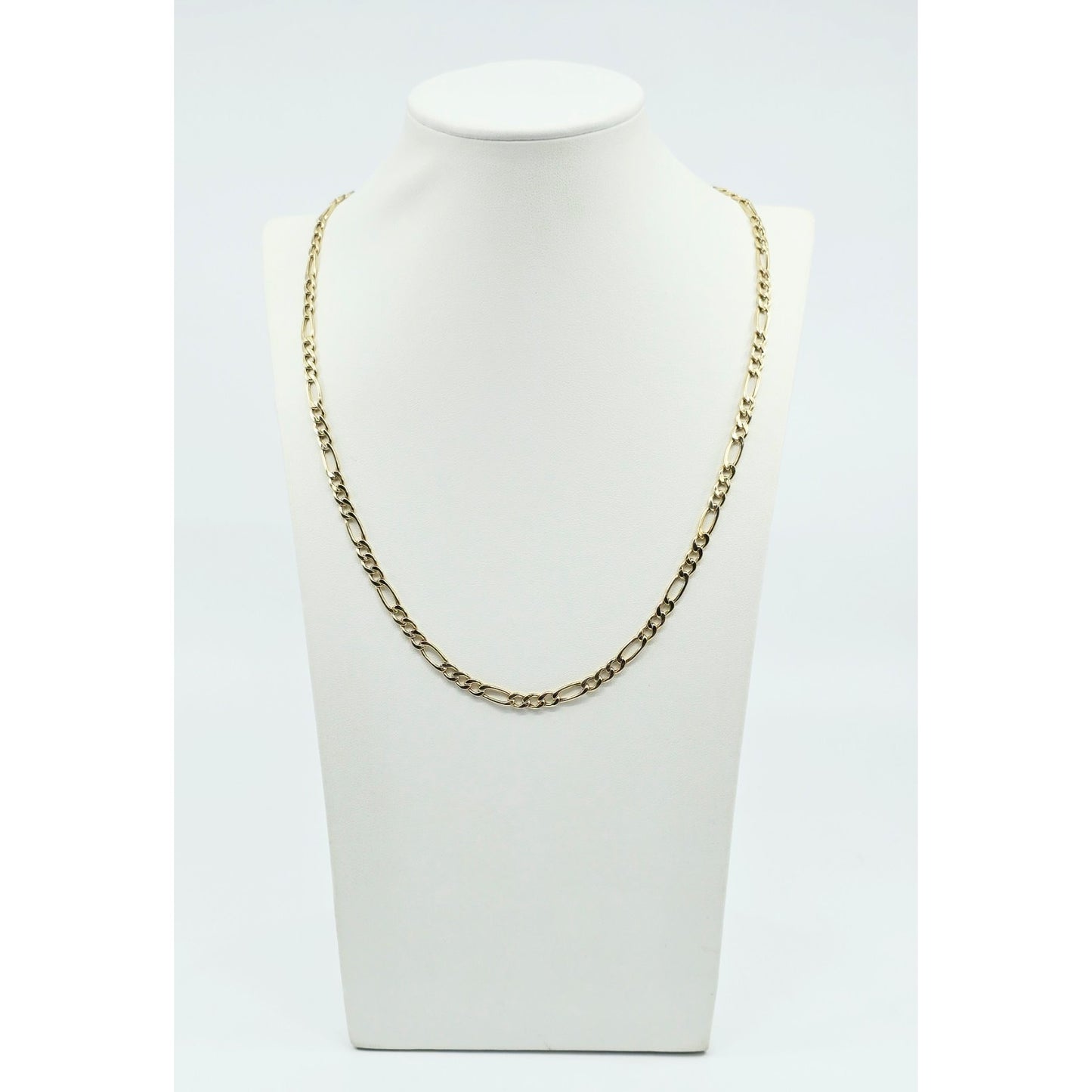 14K Yellow Gold Figaro Link Chain Necklace
