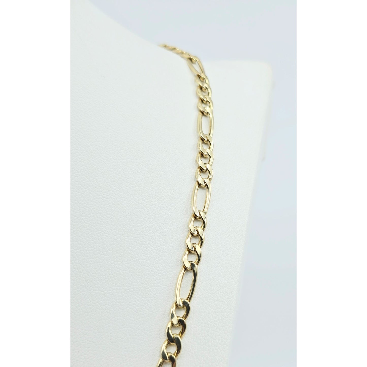 14K Yellow Gold Figaro Link Chain Necklace