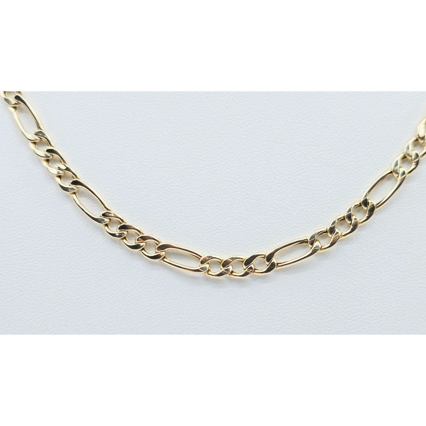 14K Yellow Gold Figaro Link Chain Necklace