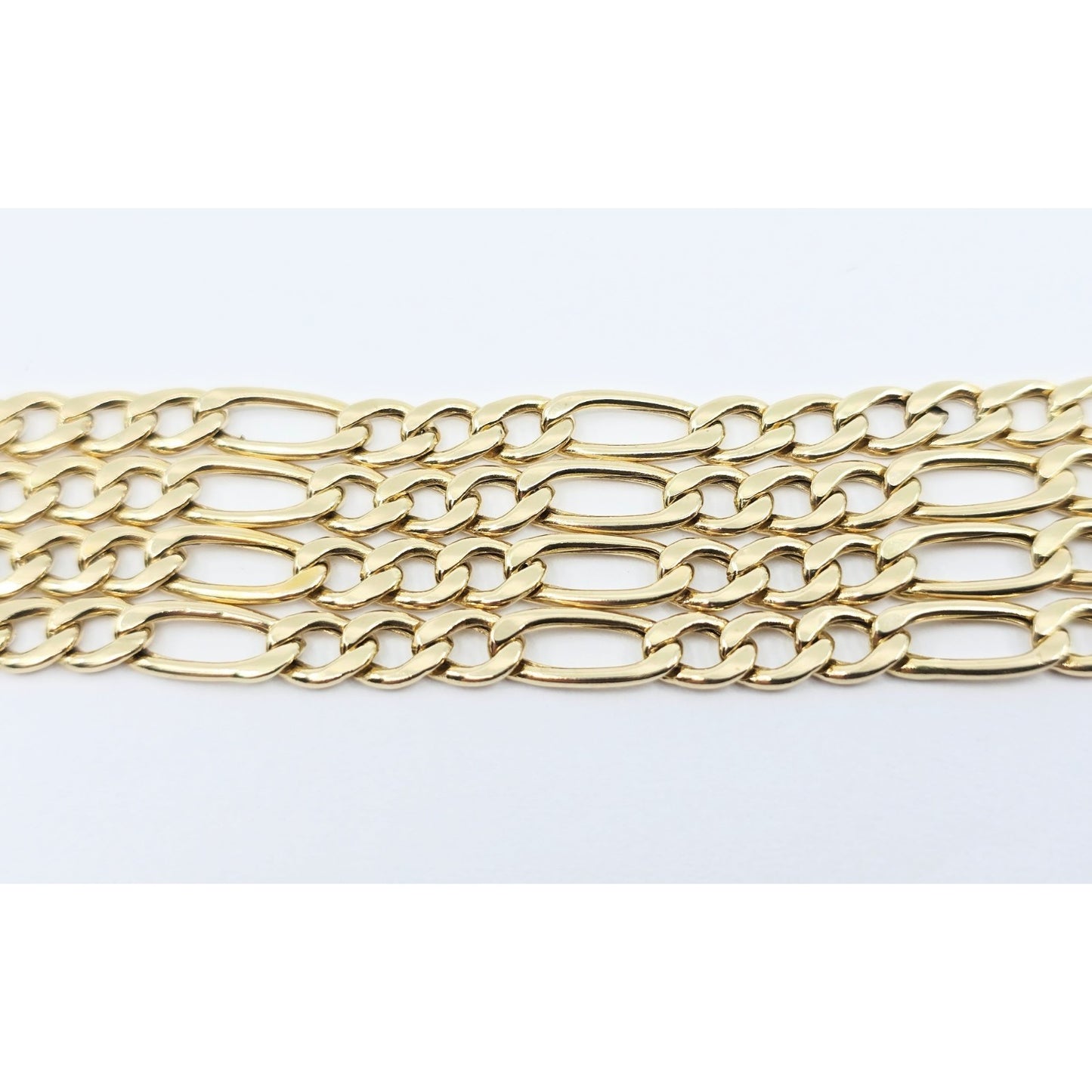 14K Yellow Gold Figaro Link Chain Necklace