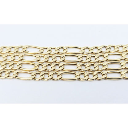 14K Yellow Gold Figaro Link Chain Necklace