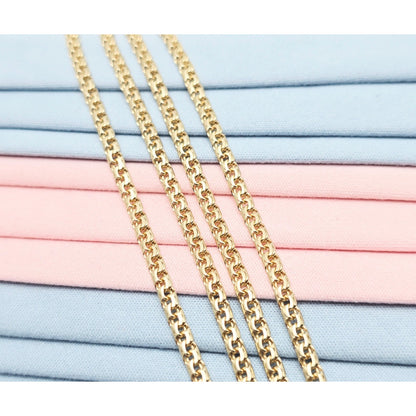 14K Yellow Gold Bismark Link Chain Necklace