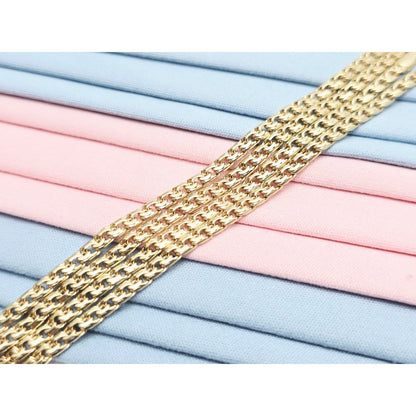 14K Yellow Gold Bismark Link Chain Necklace
