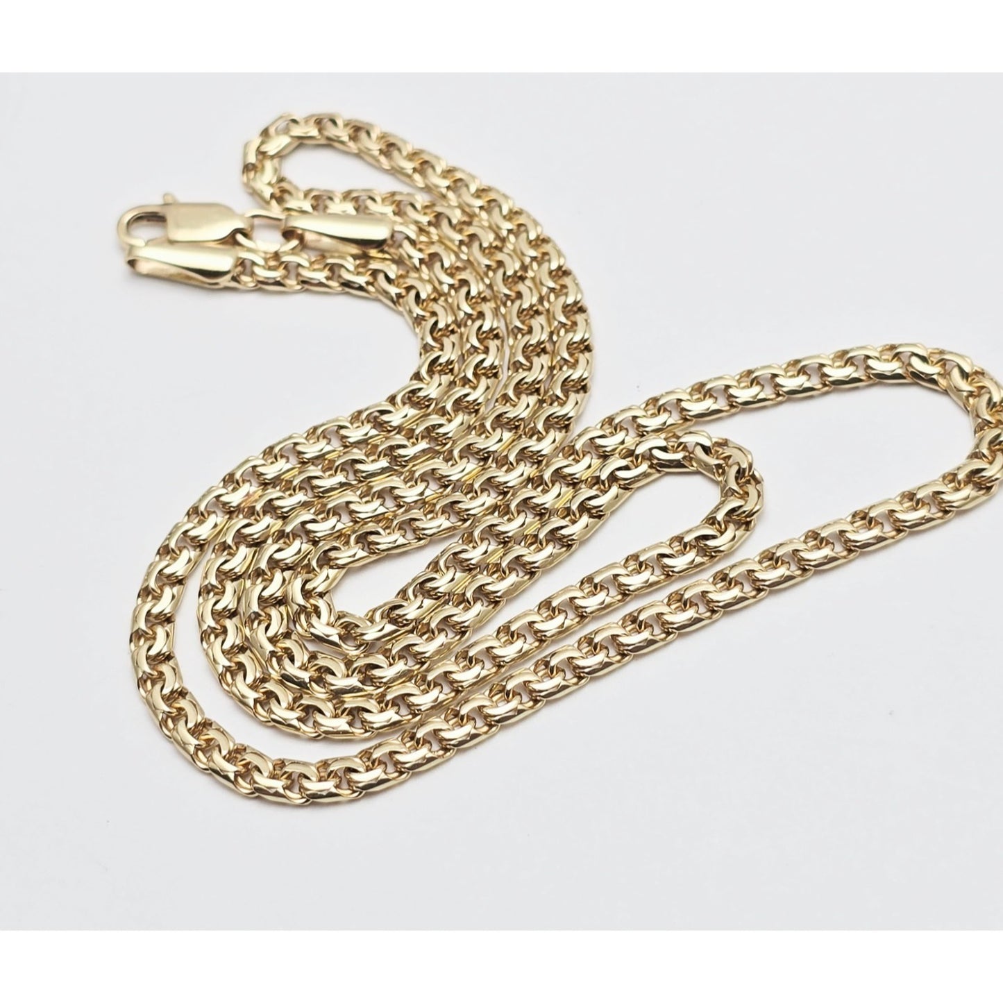 14K Yellow Gold Bismark Link Chain Necklace
