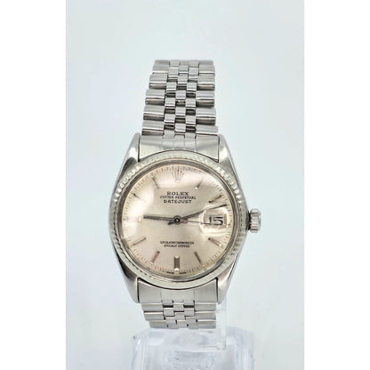 1979 Rolex Datejust 16014 Silver Dial 36mm Jubilee Fluted Bezel Quickset Watch