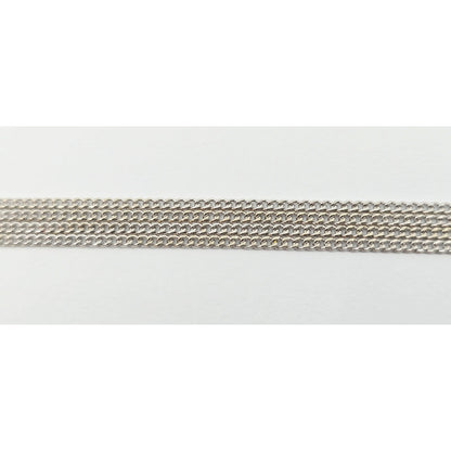 Thin 14K White Gold Cuban Link Chain Necklace