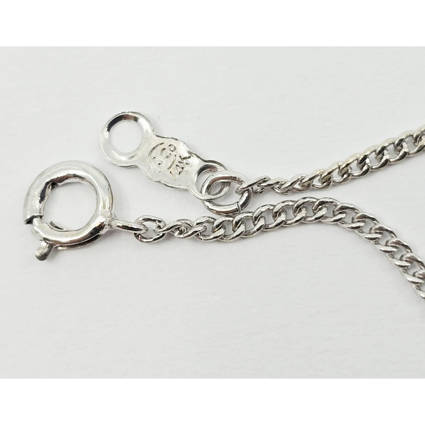 Thin 14K White Gold Cuban Link Chain Necklace