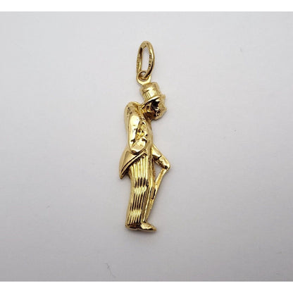 18K Yellow Gold Gobbo Good Luck Charm Pendant