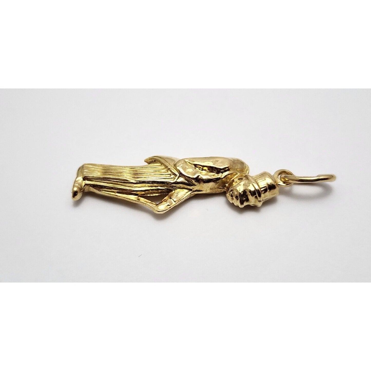 18K Yellow Gold Gobbo Good Luck Charm Pendant