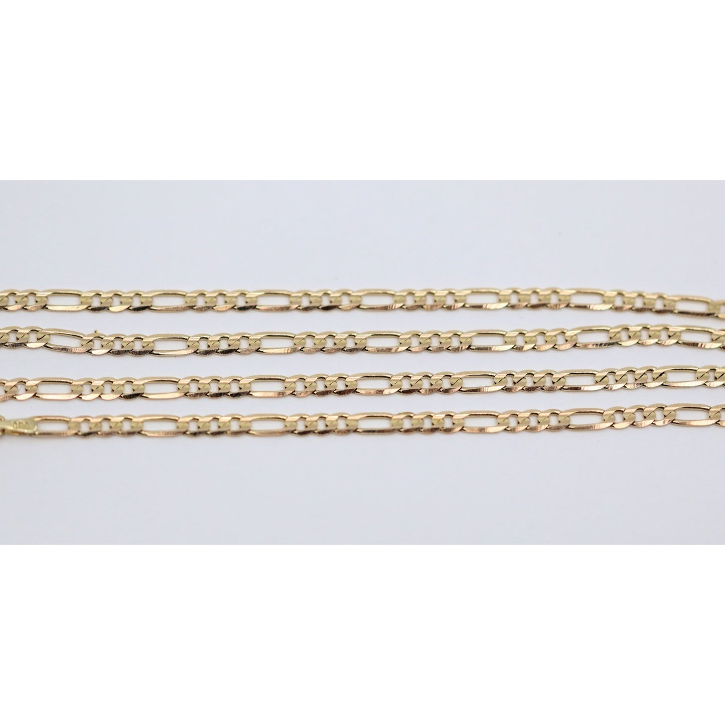 14K Yellow Gold Figaro Link Chain Necklace