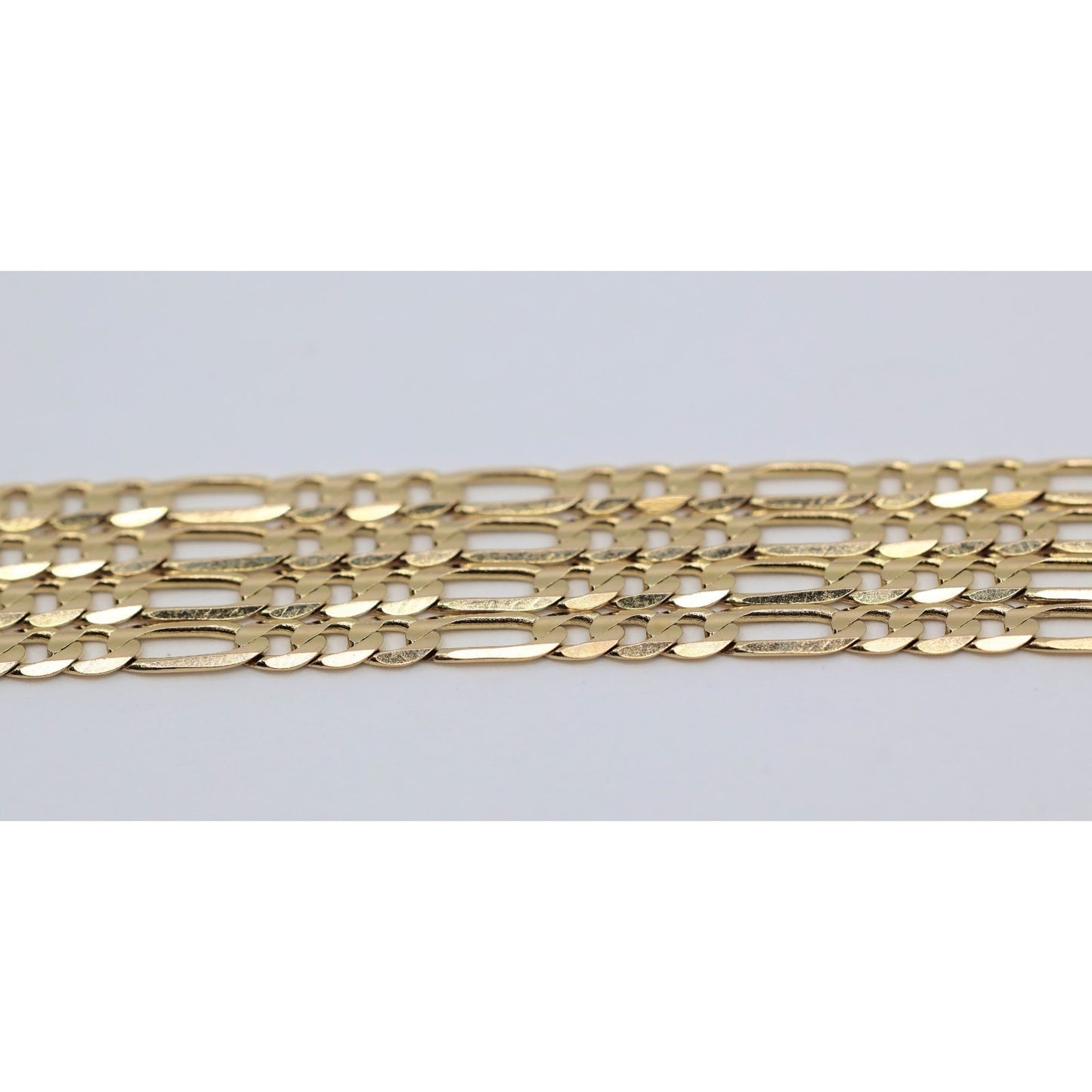 14K Yellow Gold Figaro Link Chain Necklace