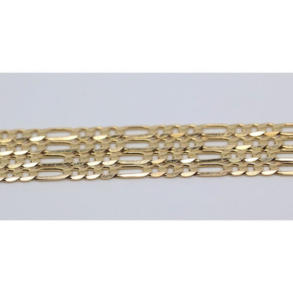 14K Yellow Gold Figaro Link Chain Necklace
